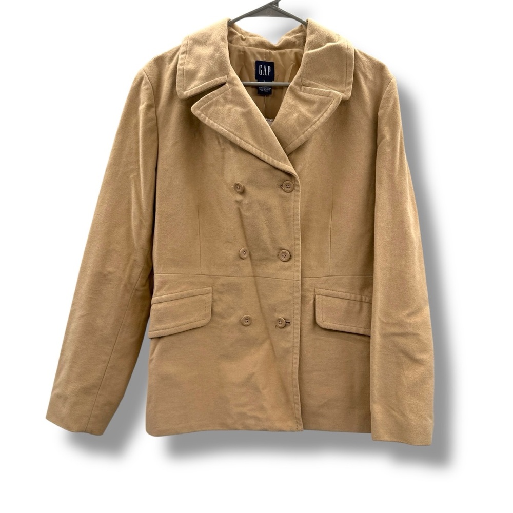 Gap Y2K Double Breasted Jacket Tan Corduroy Size L NEW Deadstock